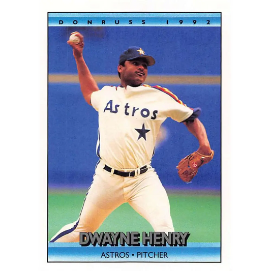 1992 Donruss #114 Dwayne Henry NM-MT Houston Astros Baseball Card Image 1