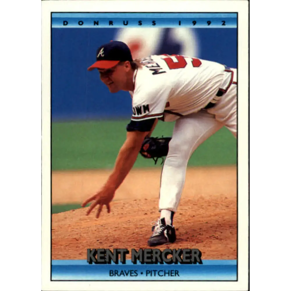 1992 Donruss #116 Kent Mercker NM-MT Atlanta Braves Baseball Card Image 1