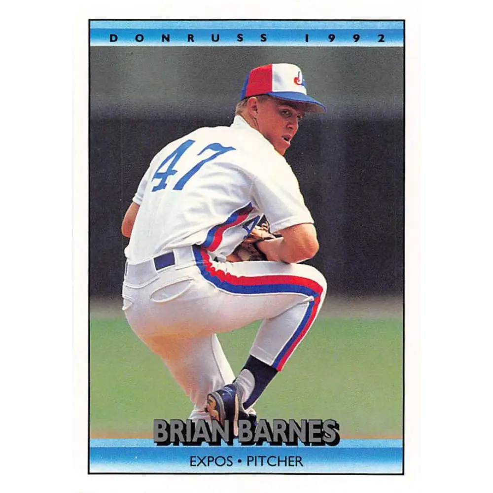 1992 Donruss #117 Brian Barnes NM-MT Montreal Expos Baseball Card Image 1