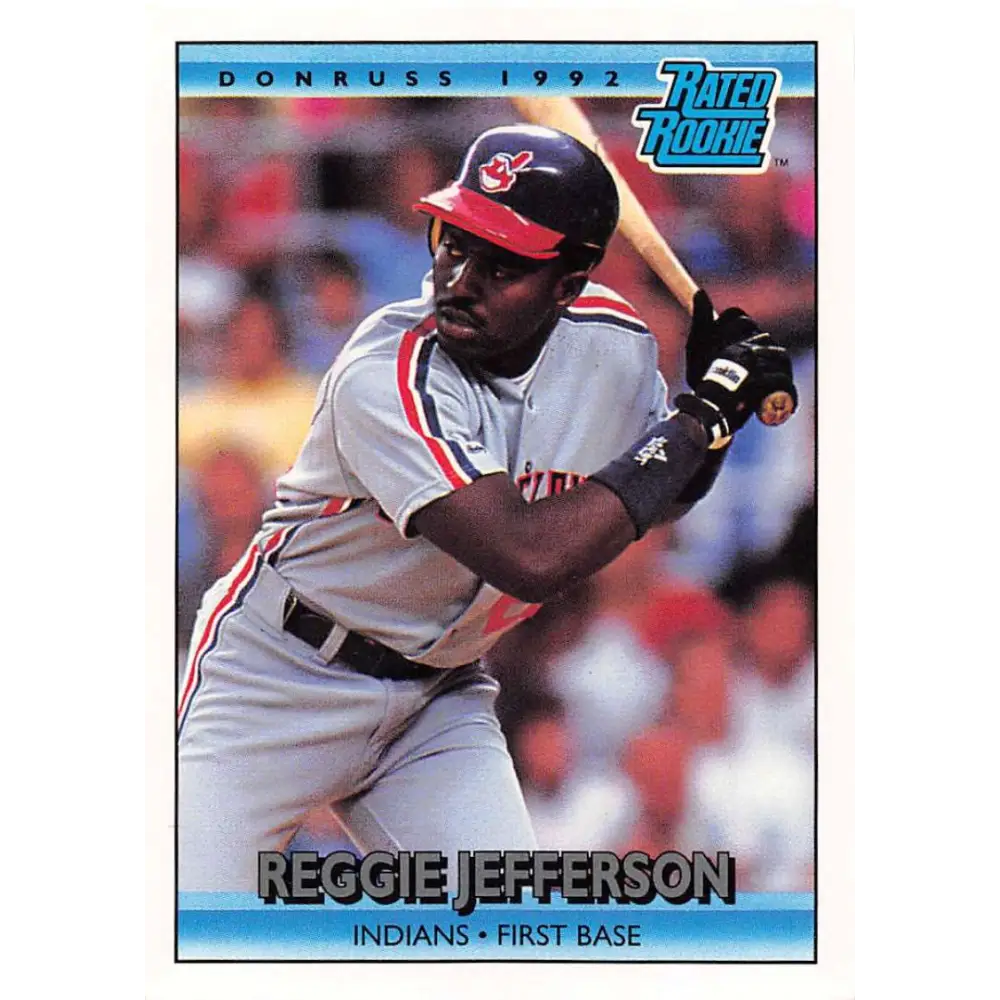 1992 Donruss #12 Reggie Jefferson RR NM-MT Cleveland Indians Baseball Card Image 1