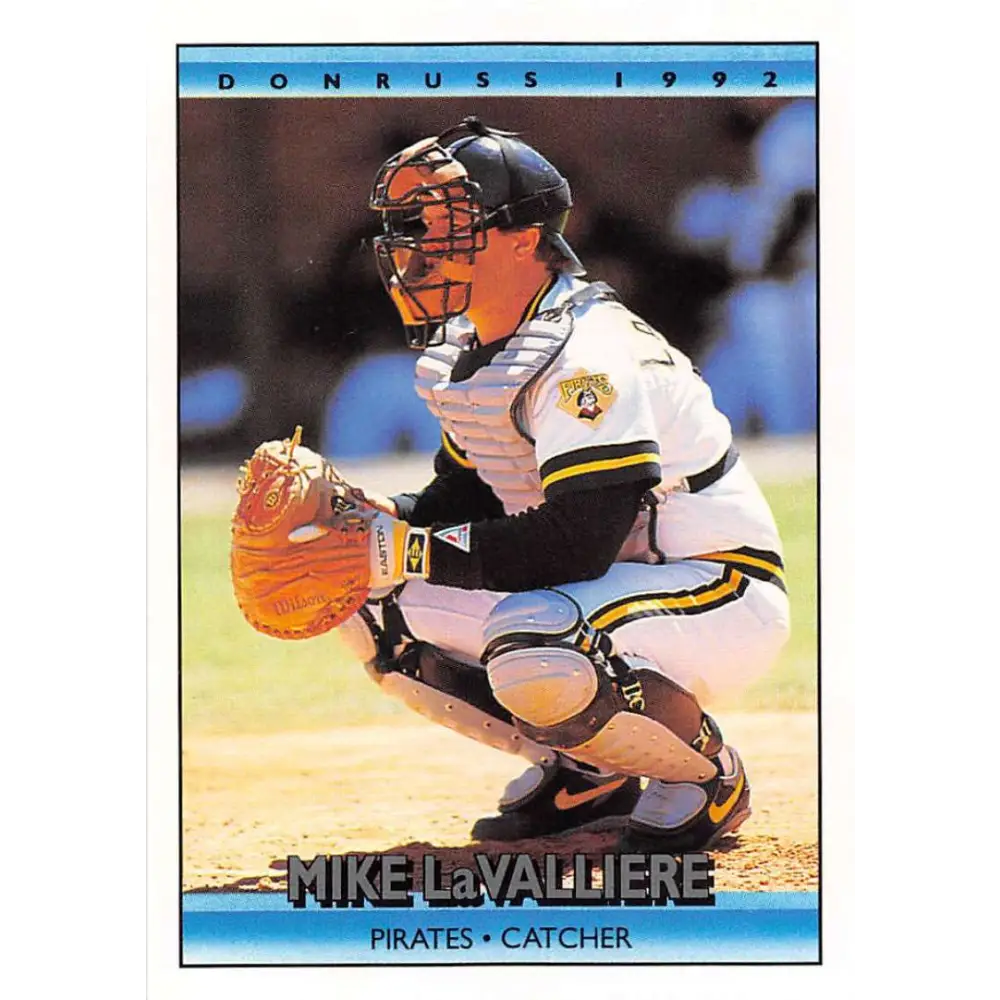 1992 Donruss #121 Mike LaValliere NM-MT Pittsburgh Pirates Baseball Card Image 1