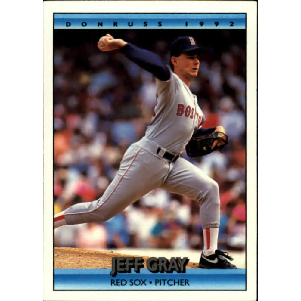 1992 Donruss #122 Jeff Gray NM-MT Boston Red Sox Baseball Card Image 1