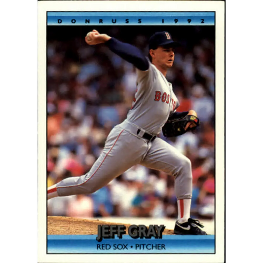 1992 Donruss #122 Jeff Gray NM-MT Boston Red Sox Baseball Card Image 1