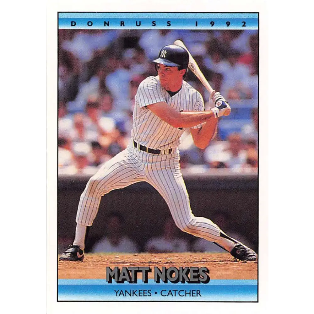 1992 Donruss #126 Matt Nokes NM-MT New York Yankees Baseball Card Image 1