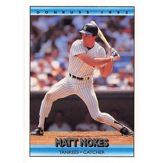 1992 Donruss #126 Matt Nokes NM-MT New York Yankees Baseball Card Image 1
