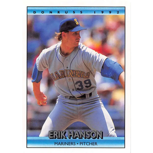 1992 Donruss #138 Erik Hanson NM-MT Seattle Mariners Baseball Card Image 1