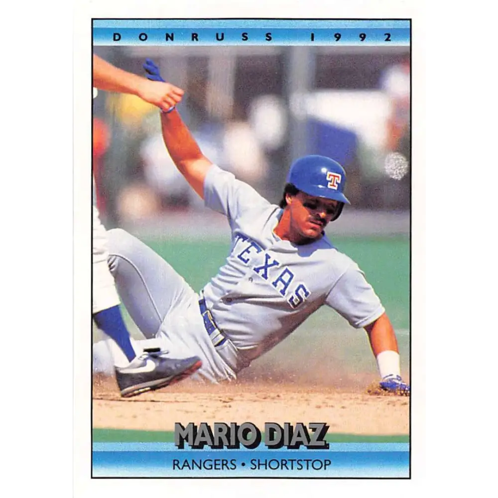1992 Donruss #149 Mario Diaz NM-MT Texas Rangers Baseball Card Image 1