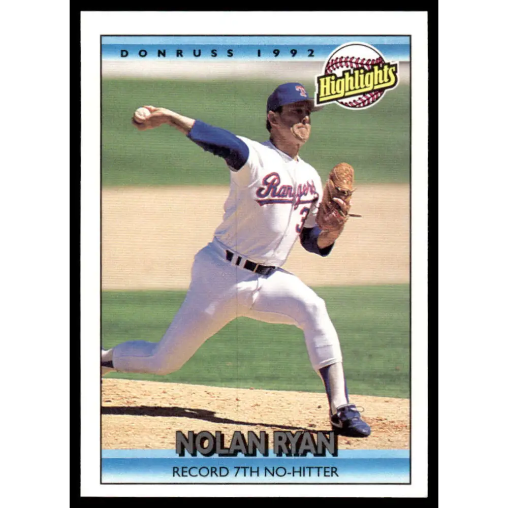 1992 Donruss #154 Nolan Ryan EX/NM Texas Rangers Baseball Card Image 1