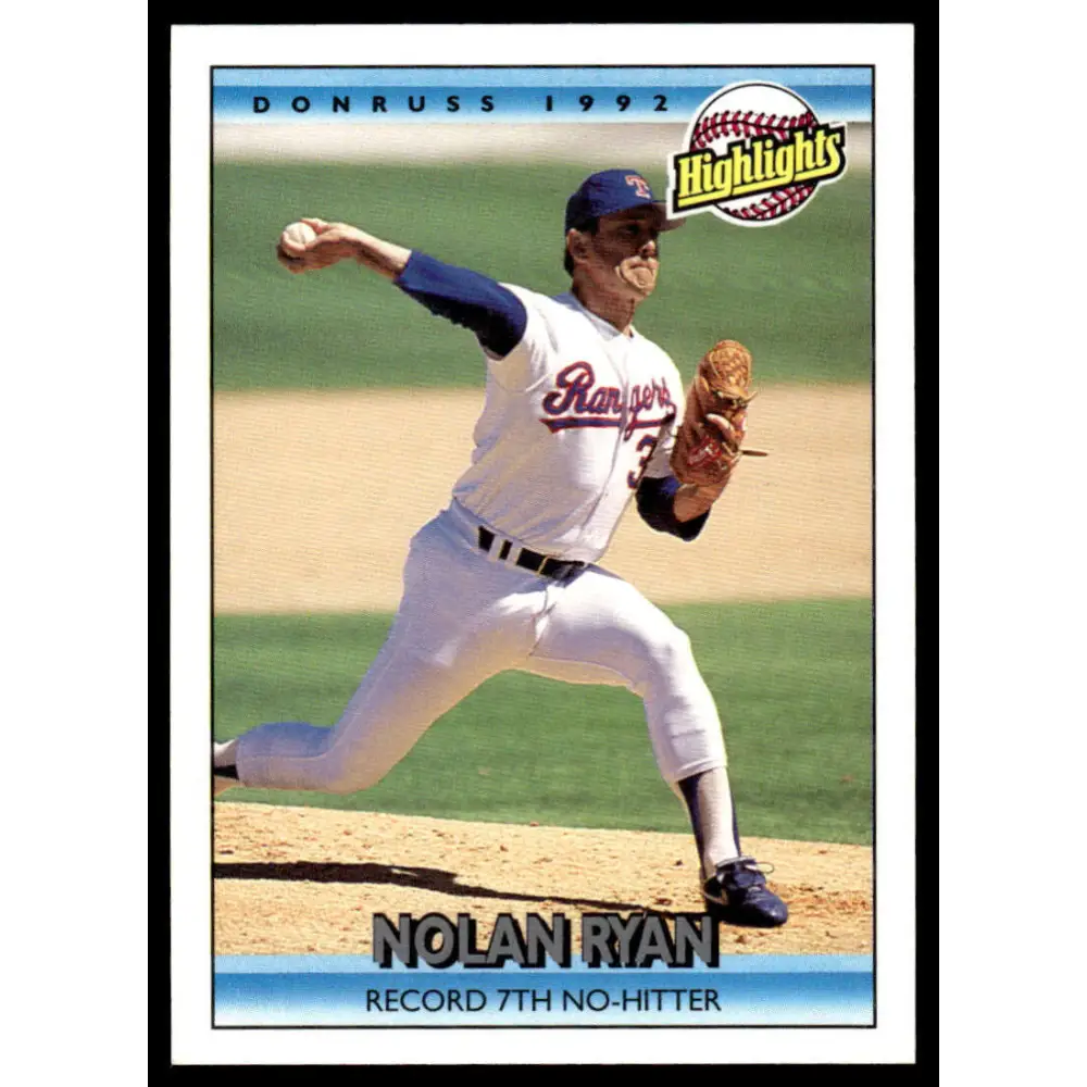 1992 Donruss #154 Nolan Ryan EX/NM Texas Rangers Baseball Card Image 1