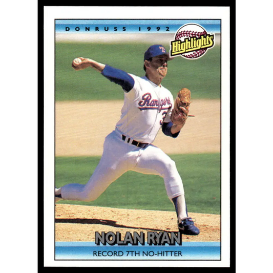 1992 Donruss #154 Nolan Ryan EX/NM Texas Rangers Baseball Card Image 1