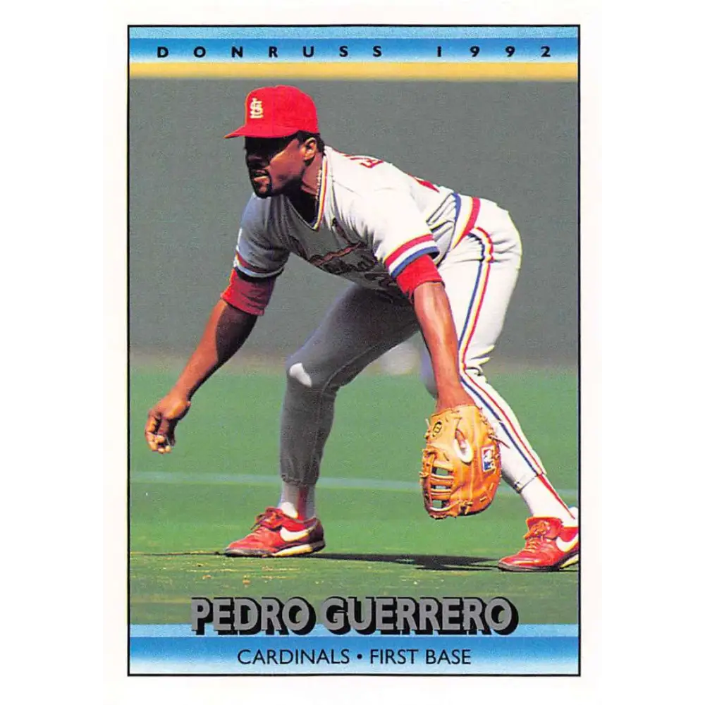1992 Donruss #158 Pedro Guerrero NM-MT St. Louis Cardinals Baseball Card Image 1