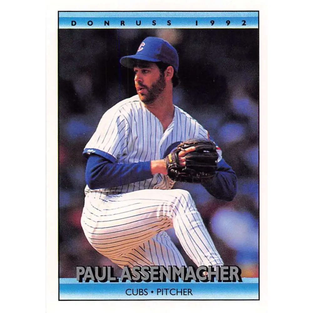 1992 Donruss #159 Paul Assenmacher NM-MT Chicago Cubs Baseball Card Image 1