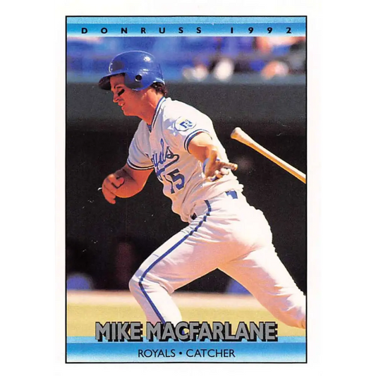 1992 Donruss #161 Mike Macfarlane NM-MT Kansas City Royals Baseball Card Image 1