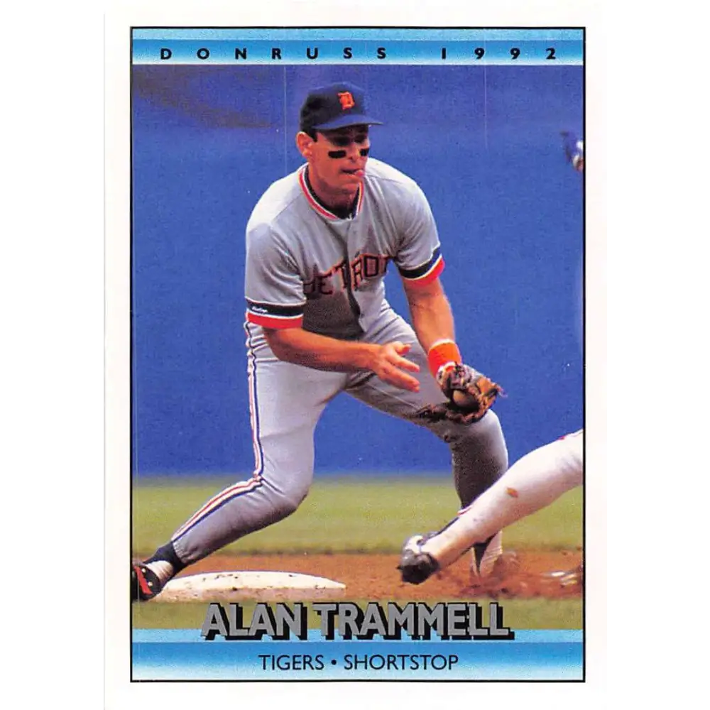 1992 Donruss #164 Alan Trammell NM-MT Detroit Tigers Baseball Card Image 1
