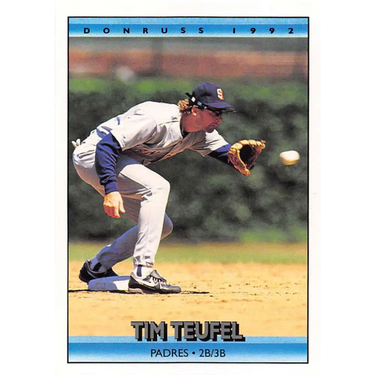 1992 Donruss #171 Tim Teufel NM-MT San Diego Padres Baseball Card Image 1