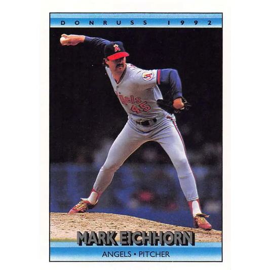 1992 Donruss #181 Mark Eichhorn NM-MT California Angels Baseball Card Image 1