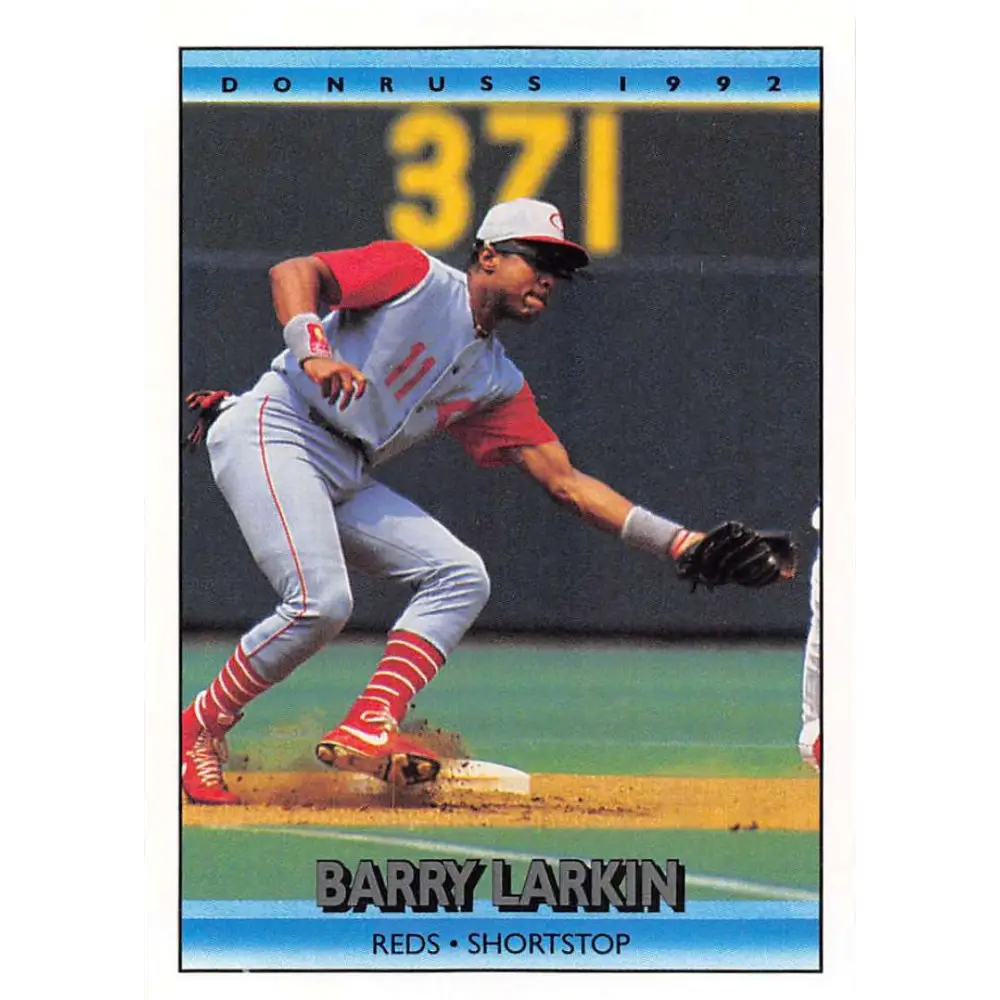 1992 Donruss #185 Barry Larkin NM-MT Cincinnati Reds Baseball Card Image 1
