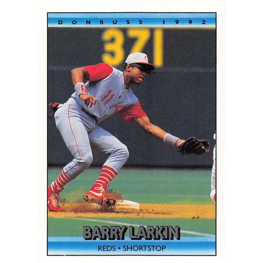 1992 Donruss #185 Barry Larkin NM-MT Cincinnati Reds Baseball Card Image 1