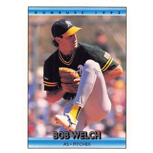 1992 Donruss #190 Bob Welch NM-MT Oakland Athletics Baseball Card Image 1