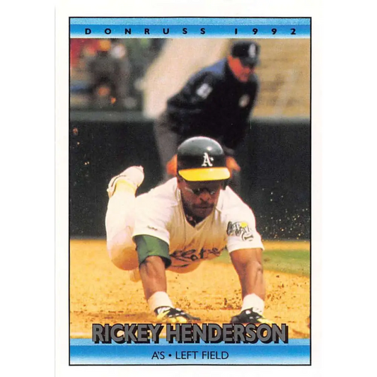 1992 Donruss #193 Rickey Henderson NM-MT Oakland Athletics Baseball Card Image 1