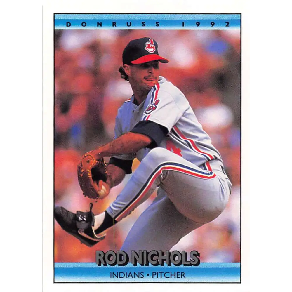 1992 Donruss #194 Rod Nichols NM-MT Cleveland Indians Baseball Card Image 1