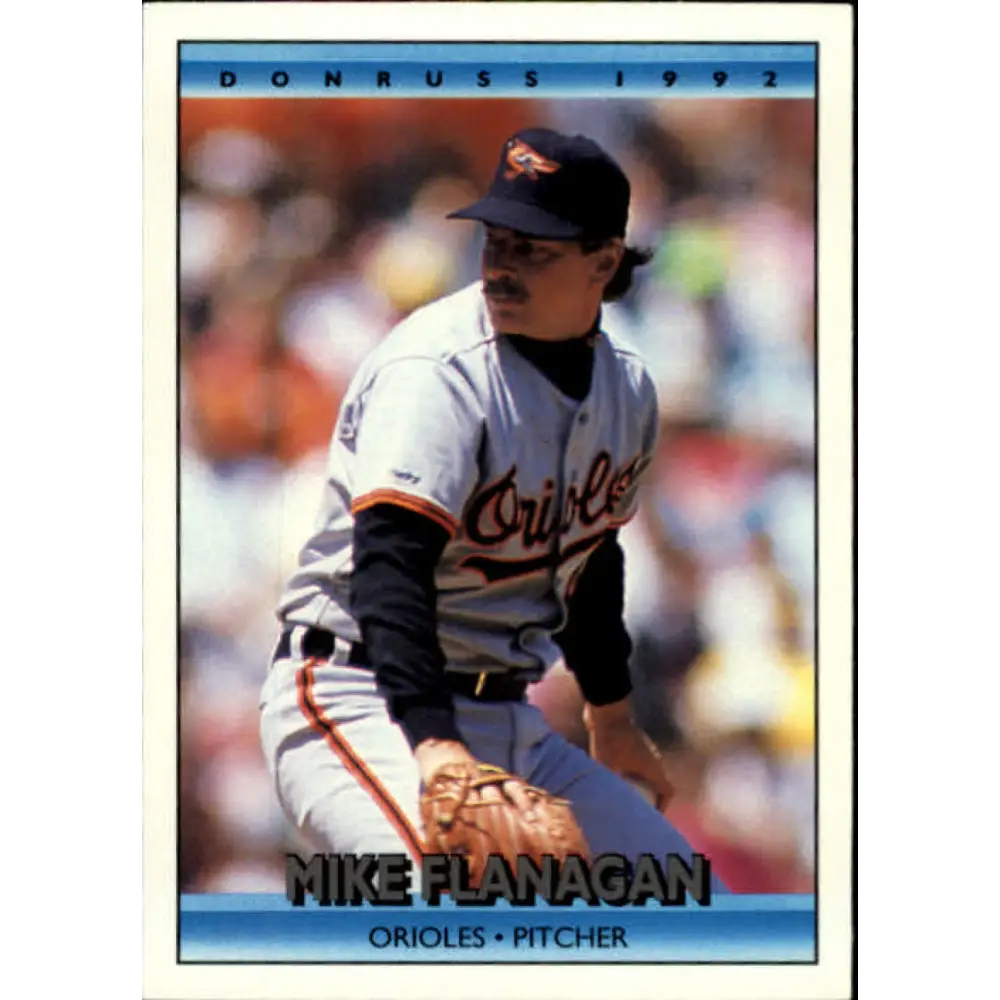 1992 Donruss #196 Mike Flanagan NM-MT Baltimore Orioles Baseball Card Image 1