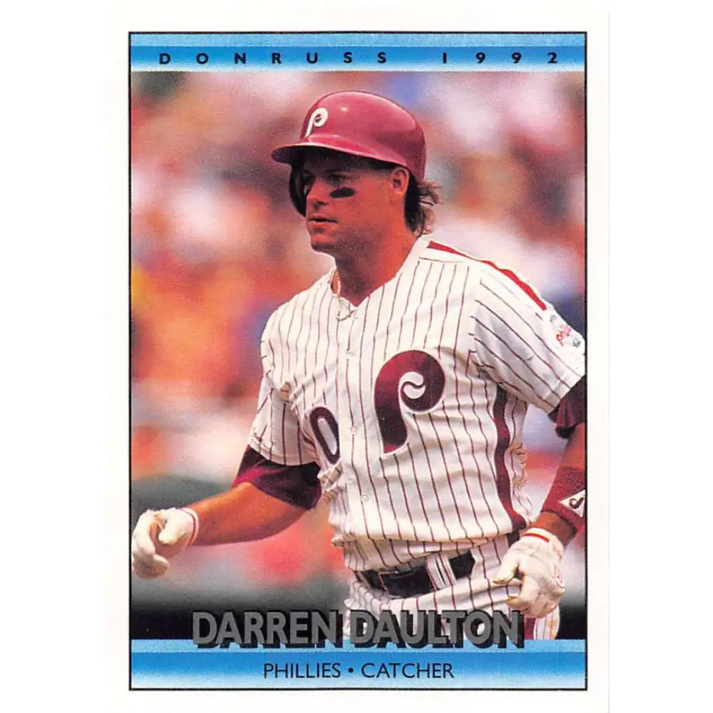 1992 Donruss #198 Darren Daulton NM-MT Philadelphia Phillies Baseball Card Image 1