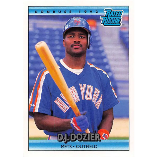 1992 Donruss #20 D.J. Dozier RR NM-MT New York Mets Baseball Card Image 1