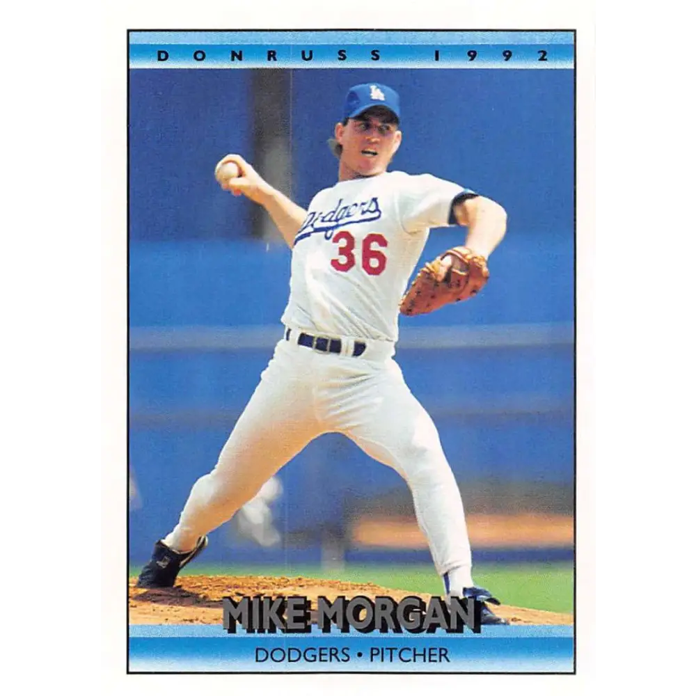 1992 Donruss #200 Mike Morgan NM-MT Los Angeles Dodgers Baseball Card Image 1