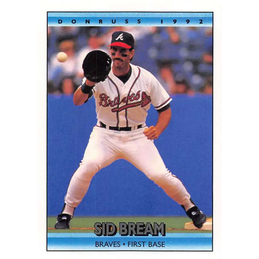 1992 Donruss #202 Sid Bream NM-MT Atlanta Braves Baseball Card Image 1