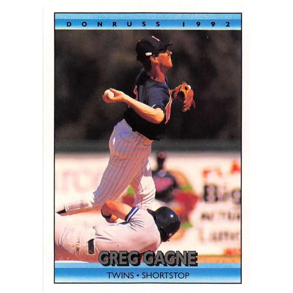 1992 Donruss #204 Greg Gagne NM-MT Minnesota Twins Baseball Card Image 1
