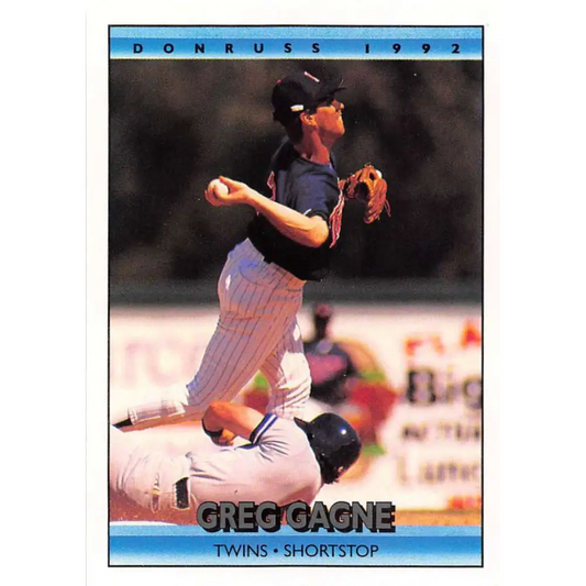1992 Donruss #204 Greg Gagne NM-MT Minnesota Twins Baseball Card Image 1