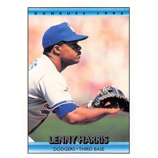 1992 Donruss #226 Lenny Harris NM-MT Los Angeles Dodgers Baseball Card Image 1