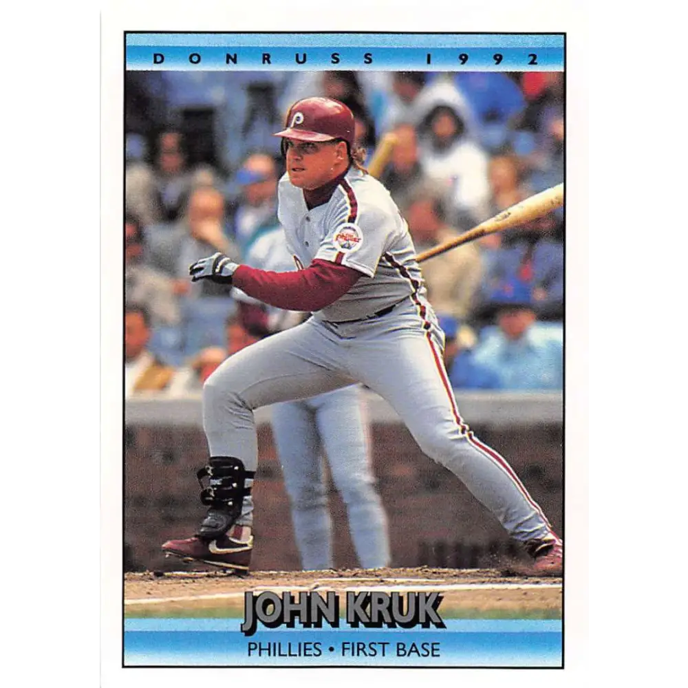 1992 Donruss #230 John Kruk NM-MT Philadelphia Phillies Baseball Card Image 1