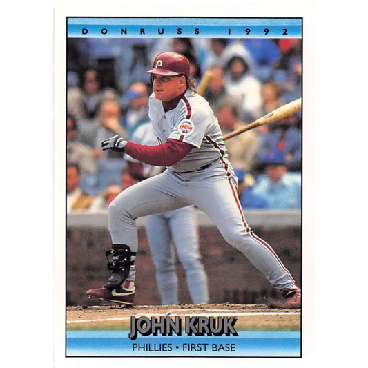 1992 Donruss #230 John Kruk NM-MT Philadelphia Phillies Baseball Card Image 1