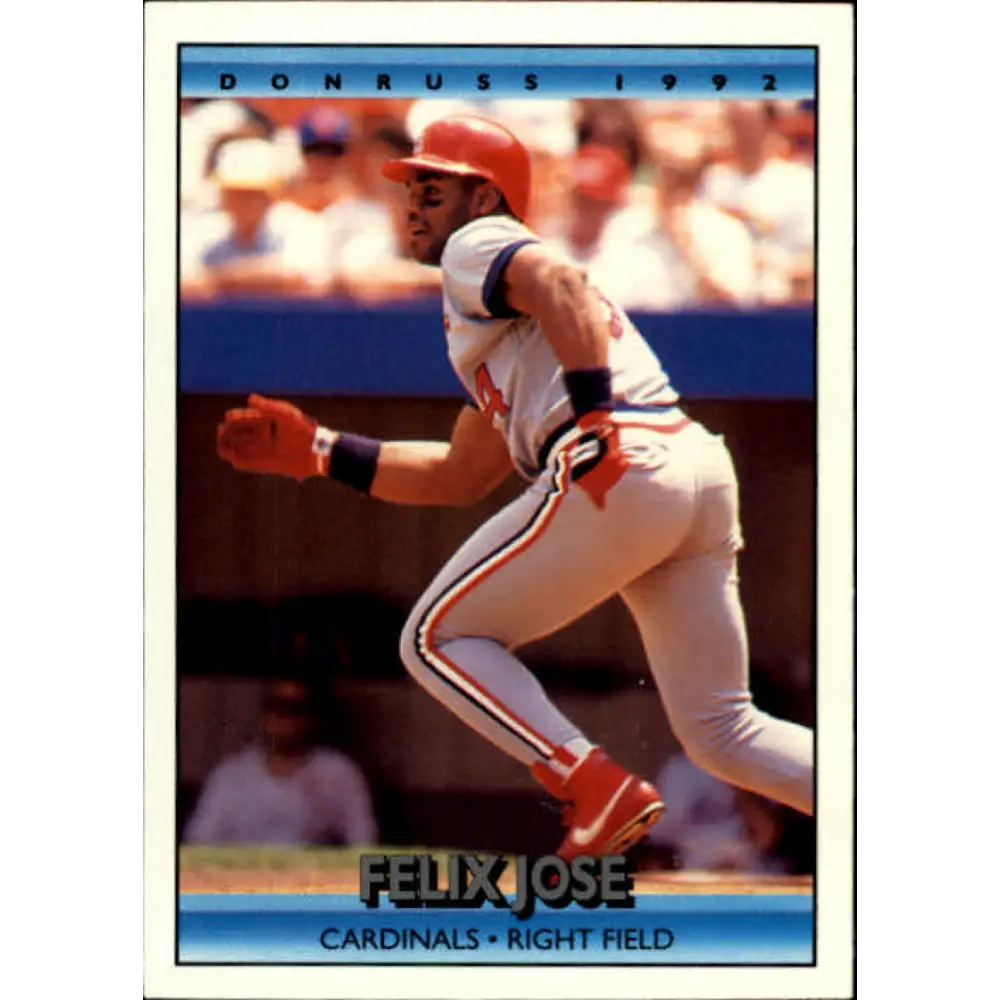 1992 Donruss #233 Felix Jose NM-MT St. Louis Cardinals Baseball Card Image 1