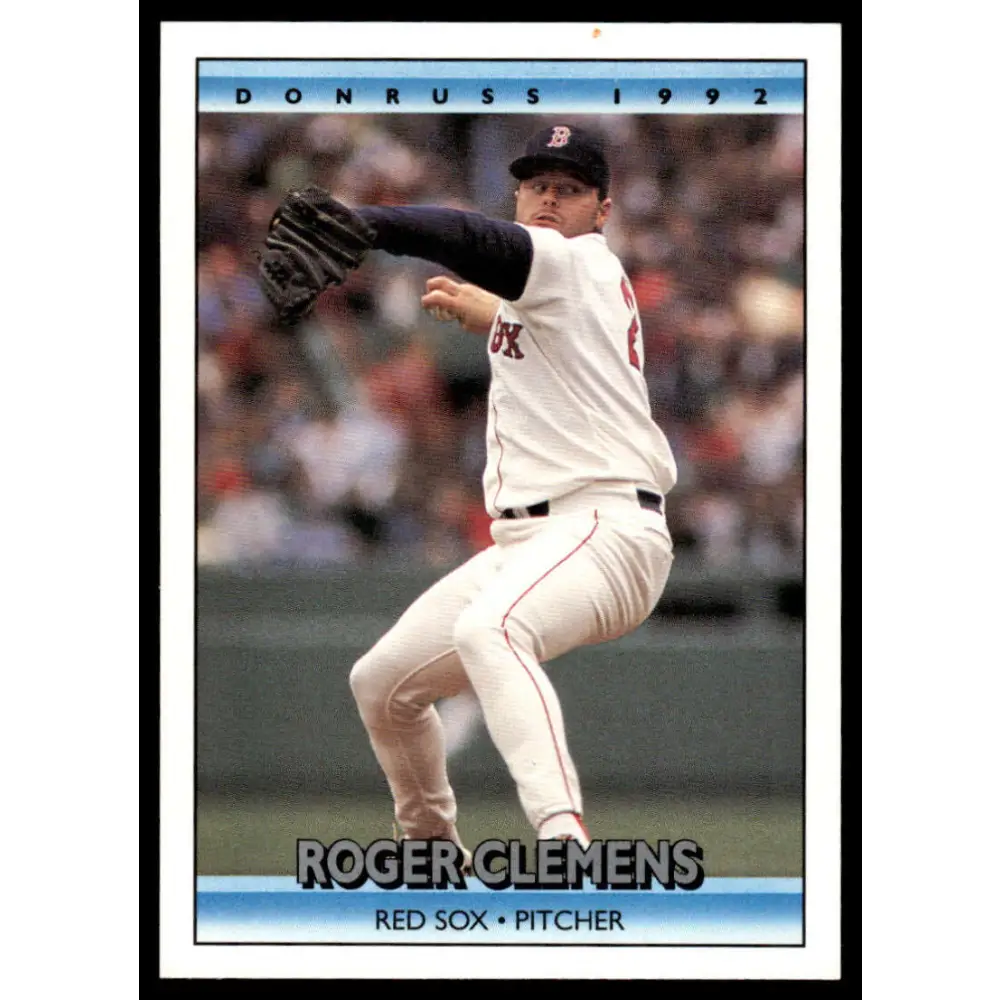 1992 Donruss #244 Roger Clemens EX/NM Boston Red Sox Baseball Card Image 1