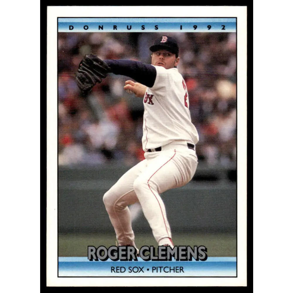 1992 Donruss #244 Roger Clemens EX/NM Boston Red Sox Baseball Card Image 1