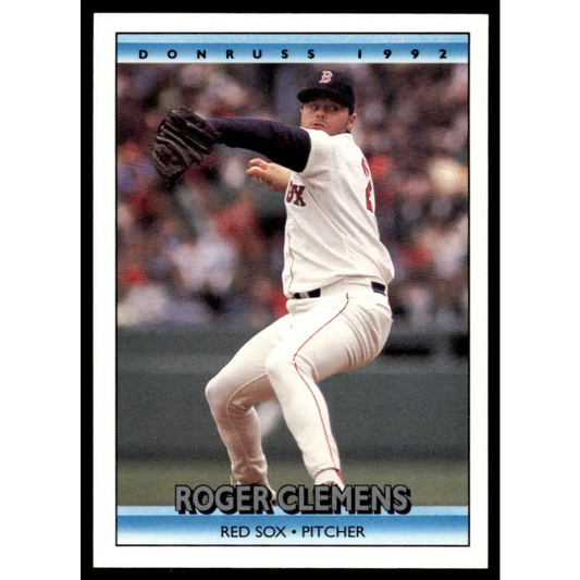1992 Donruss #244 Roger Clemens EX/NM Boston Red Sox Baseball Card Image 1