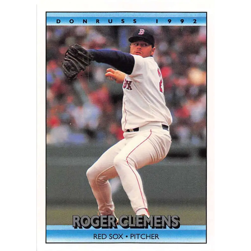 1992 Donruss #244 Roger Clemens NM-MT Boston Red Sox Baseball Card Image 1
