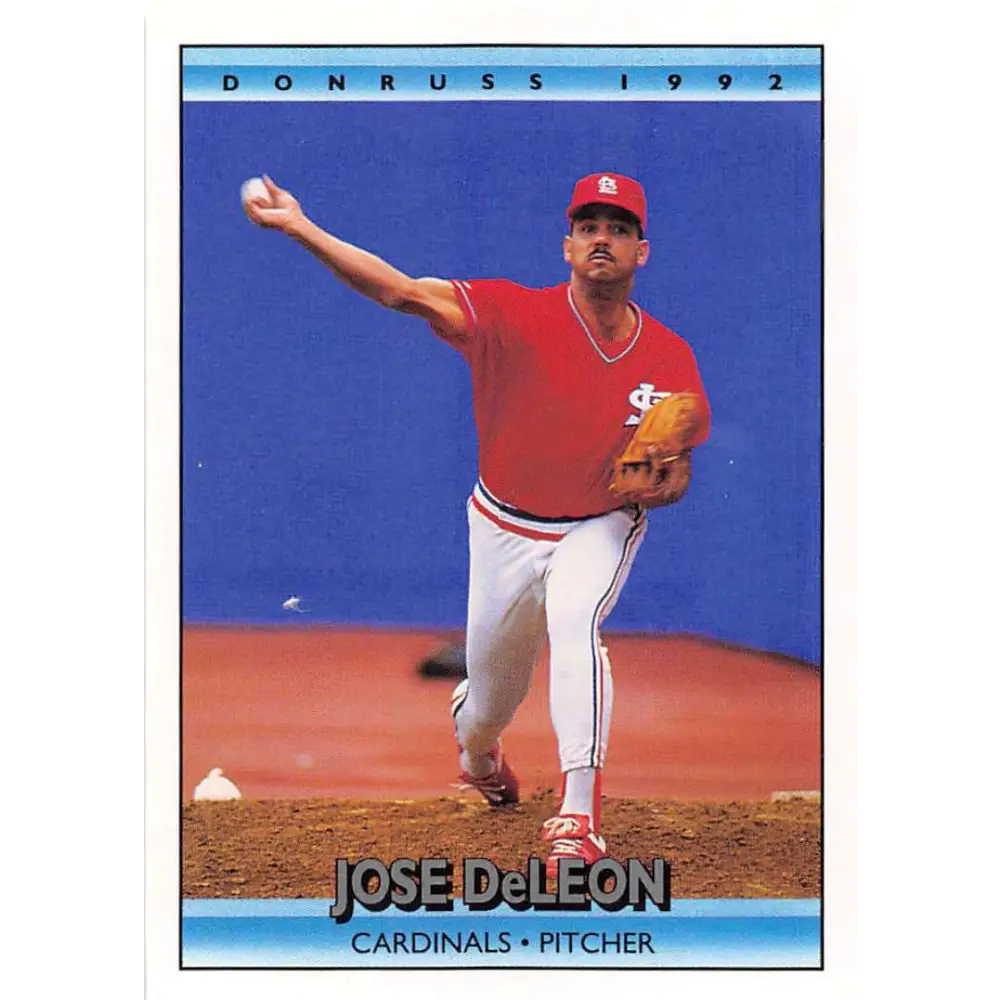 1992 Donruss #246 Jose DeLeon NM-MT St. Louis Cardinals Baseball Card Image 1