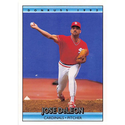 1992 Donruss #246 Jose DeLeon NM-MT St. Louis Cardinals Baseball Card Image 1