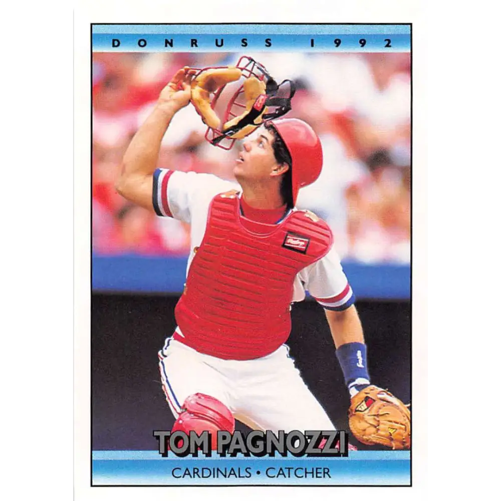 1992 Donruss #254 Tom Pagnozzi NM-MT St. Louis Cardinals Baseball Card Image 1