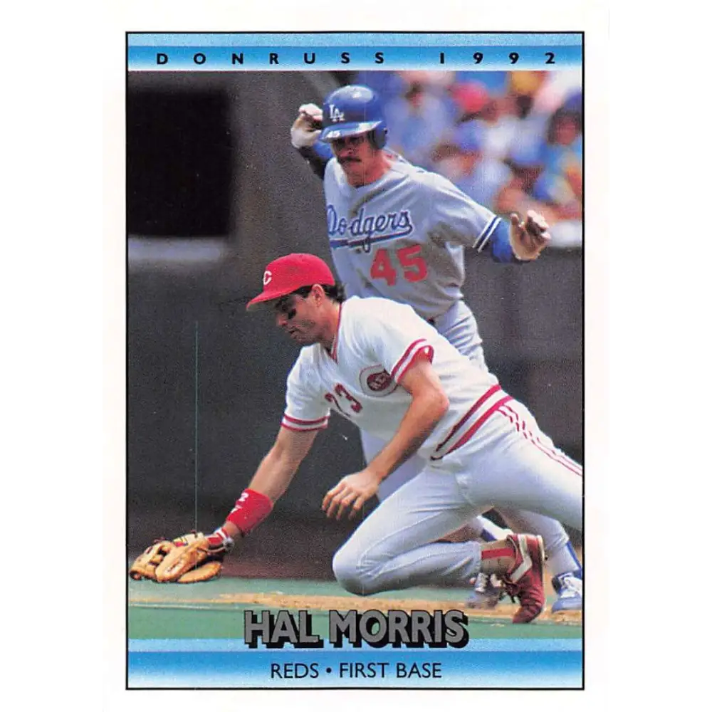 1992 Donruss #258 Hal Morris NM-MT Cincinnati Reds Baseball Card Image 1