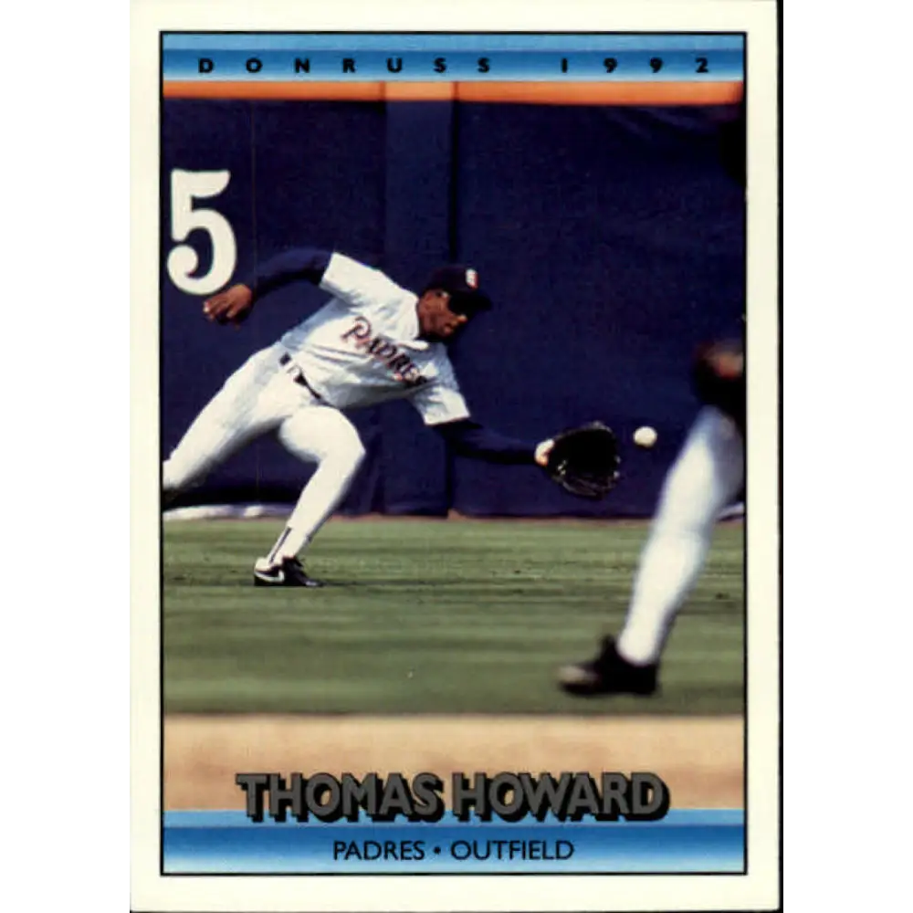 1992 Donruss #266 Thomas Howard NM-MT San Diego Padres Baseball Card Image 1