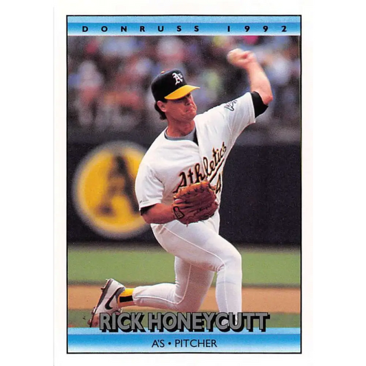 1992 Donruss #269 Rick Honeycutt NM-MT Oakland Athletics Baseball Card Image 1