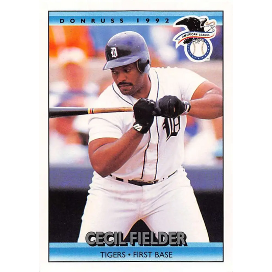 1992 Donruss #27 Cecil Fielder AS NM-MT Detroit Tigers Baseball Card Image 1