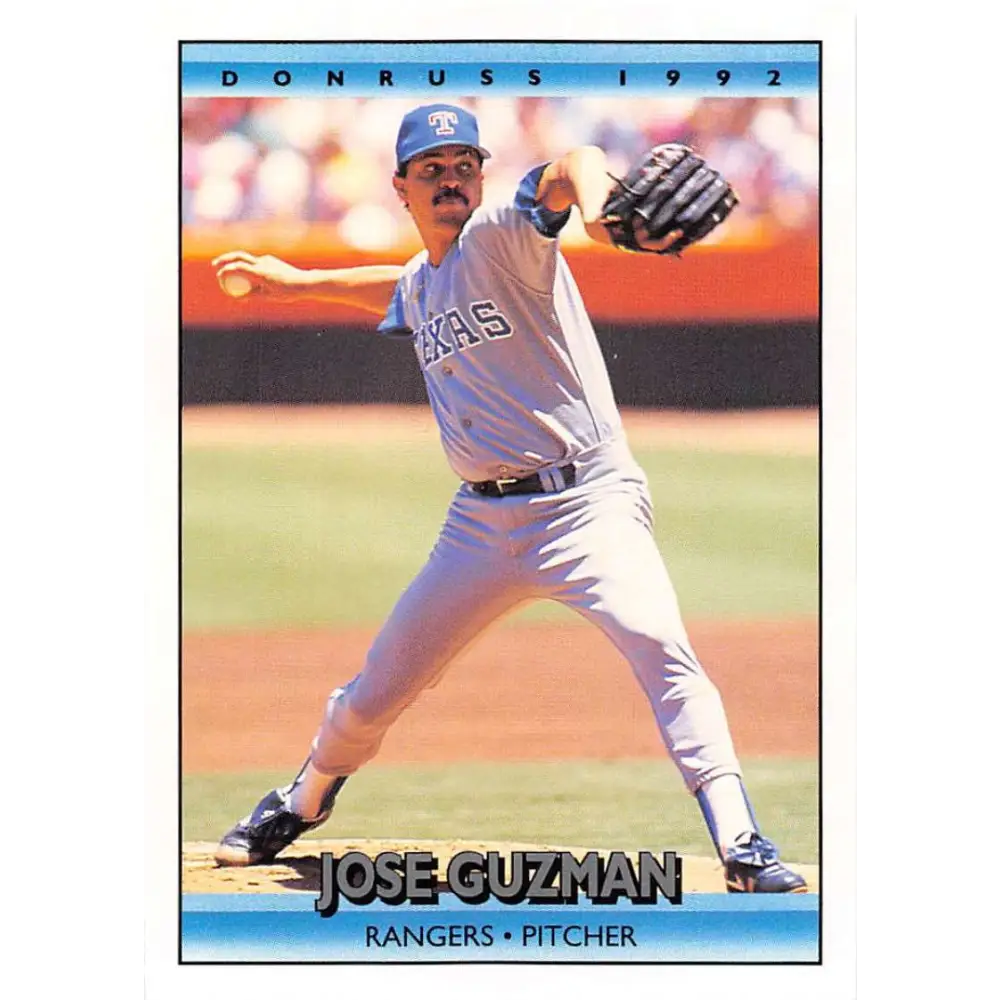 1992 Donruss #271 Jose Guzman NM-MT Texas Rangers Baseball Card Image 1
