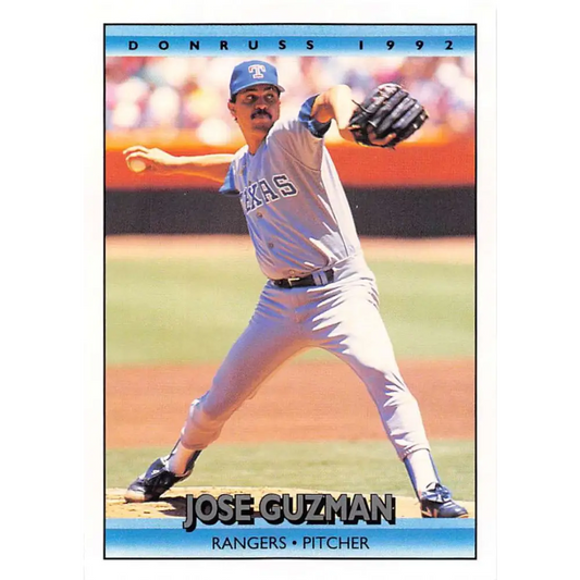 1992 Donruss #271 Jose Guzman NM-MT Texas Rangers Baseball Card Image 1