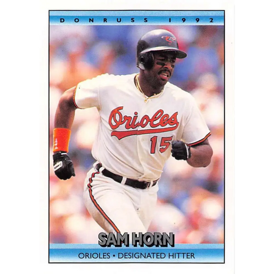 1992 Donruss #278 Sam Horn NM-MT Baltimore Orioles Baseball Card Image 1